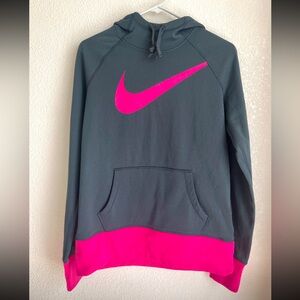 Nike grey and pink sweatshirt hoodie